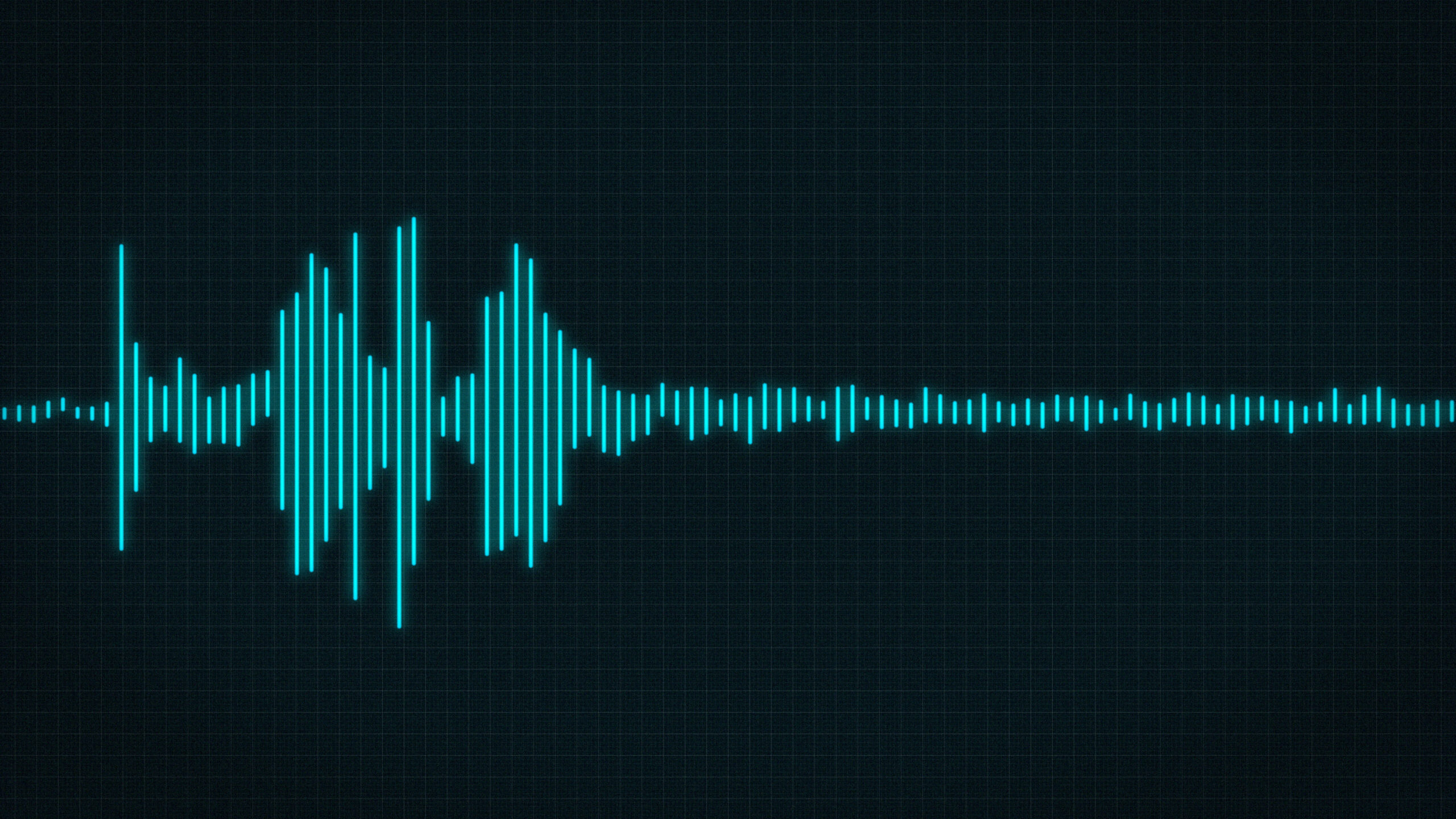 Minimalist HUD Waveform Audio. Abstract blue glow neon sound wav Minimalist HUD Waveform Audio. Abstract blue glow neon sound waves background. Audio Waveform Abstract music waves oscillation modern. Futuristic sound wave visualization. Synthetic technology sample